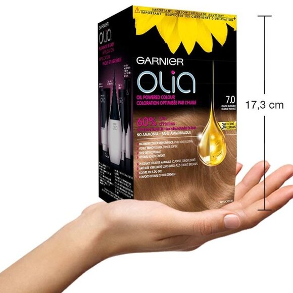 Garnier Olia Permanent Oil Powered Hair Color, 7.0 Dark Blonde - Picture 7 of 9